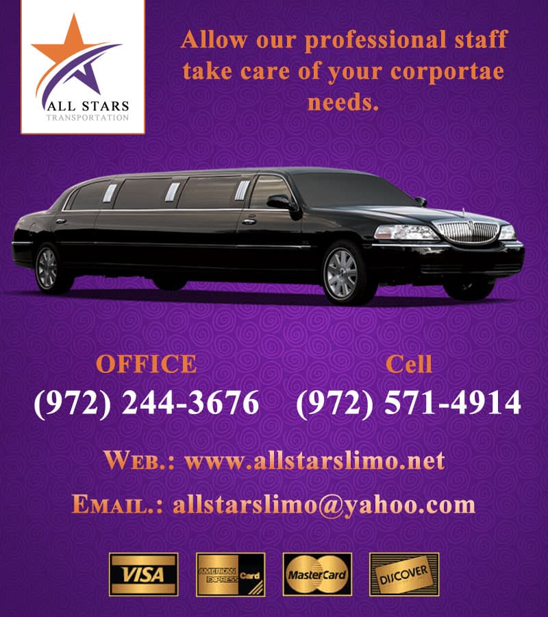Luxury limo interior Dallas