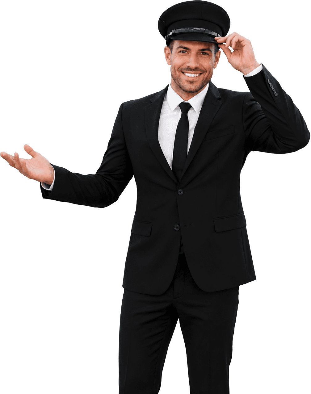 Professional Chauffeur in Suit